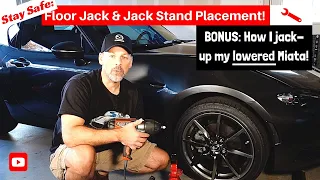 (ND Mazda Miata) - Jack Points & Jack Stand Placement // How to jack-up a lowered Miata!