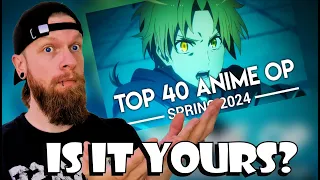 'Not' My Top 40 Anime Openings Spring 2024 Reaction