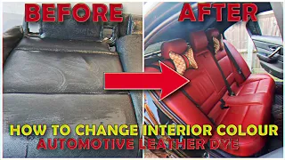 DYEING BMW E90 BLACK LEATHER SEATS TO RED *AMAZING TRANSFORMATION!*