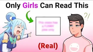 Only girl can read this joke