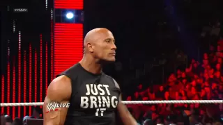 John Cena and The Rock clash during a Legends Q & A session: Raw, March 25, 2013