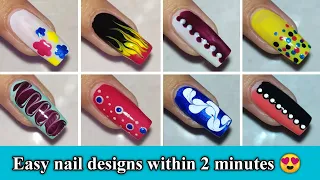 Easy nail designs within 2 minutes || Nail art for beginners|| #naildesign #nailart #easynailart