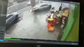 CCTV footage captures when a car mounts the pavement in Stamford hill N16 hitting pedestrians ...