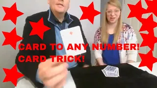 Amazing Card Trick - Card to Any Number - Live Performance!