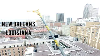 A Day As A Crane Operator | Rooftop Swimming Pool Removal | Liebherr LTM-1250 5.1 | New Orleans, LA