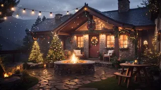 Cozy Fairy Cabin in the Mountains Ambience | Rain, Thunder & Fireplace Sounds