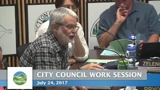 Eugene City Council Work Session: July 24, 2017