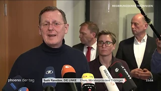 Bodo Ramelow zu Christine Lieberknecht als Übergangs-Ministerpräsidentin für Thüringen am 17.02.20