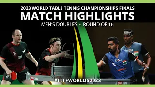 Drinkhall/Pitchford vs Achanta/G. | MD R16 | 2023 ITTF World Table Tennis Championships Finals