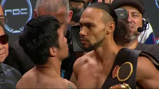 Manny Pacquiao VS. Keith Thurman face off before their massive title fight