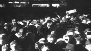 1936 New Year celebrations in Times Square, New York City HD Stock Footage