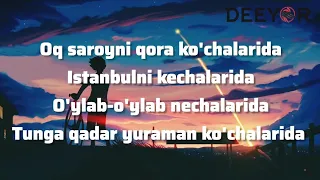 Oq saroyni qora ko'chalarida Istanbulni kechalarida (Oq saroy) | KARAOKE ‎@dostonofficial #premyera