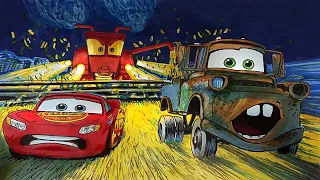 Draw CARS Frank chasing Lightning McQueen and Mater Drawing Coloring Pages for Kids | Tim Tim TV