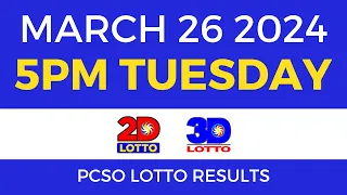 Lotto Result March 26 2024 5pm PCSO