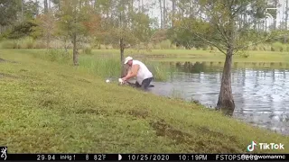 Florida Man Rescues His Dog From A Alligator