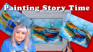 Story Time Sail Away Stories and Painting Colorful Boats and a Bird in France