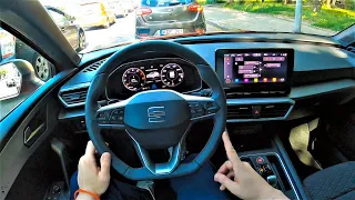 New Seat Leon FR (2020) 150HP POV test drive. GoPRO test drive. Seat Leon city drive.