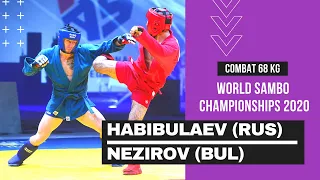 HABIBULAEV (RUS) vs NEZIROV (BUL). Combat SAMBO 68 kg. World SAMBO Championships 2020