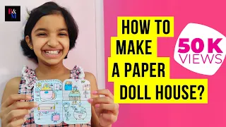 Create Cute Paper Doll House for Kids | Paper Craft | DIY