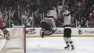 Martin Brodeur goal against Canadiens in Playoffs Apr 17, 1997