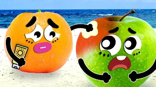 AUCH! Funny Vacation Pranks By Clumsy Fruits || Embarrassing Moments, Funny Pranks By 24/7 Doodles