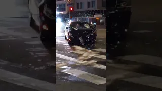 los Angeles Downtown car accident..