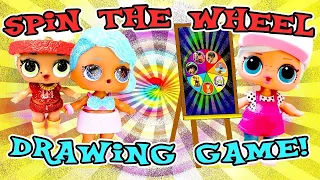 LOL Surprise Dolls Toy Story 4 Aladdin Spin the Wheel Drawing Game w/ MC Swag! | LOL Dolls Families