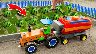 Top diy tractor making mini farm grow & harvest watermelons | diy mini supply water truck | HP Mini