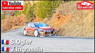 essais tests Monte-Carlo 2019 Sébastien Ogier Citroën C3 WRC full attack on the limit