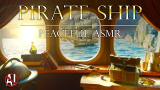 Pirate Ship ASMR | 2 Hours of Peaceful Ambience for Sleeping/Studying with animated art (No AI art)