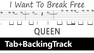 Queen - I Want To Break Free / Guitar Tab+BackingTrack