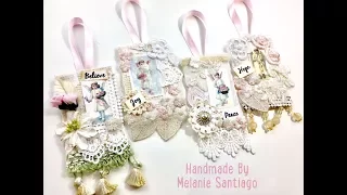 Live, DIY Christmas Ornaments & Decor / shabby Chic Tags Ornaments