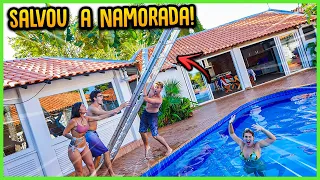 SALVEI MINHA NAMORADA NESSE VÍDEO DE PISCINA!! ( OLHA O QUE ACONTECEU ) [ REZENDE EVIL ]