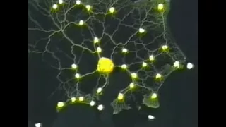 Slime mold form a map of the Tokyo-area railway system