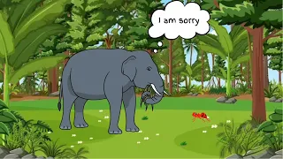 Ant 🐜  And Elephant 🐘 In The Forest || Kids Story || Moral Story || English