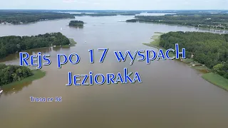 Iława 2023. Dron 4K. Rejs po 17 wyspach Jezioraka