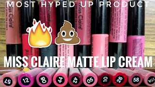 Miss Claire Soft Matte Lip Cream Swatches | Hyped Up Product