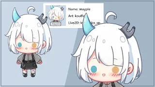 【Showcase】mayple (Live2D chibi Vtuber model)