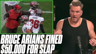 Bruce Arians Fined $50k For Slapping His Own Player On Helmet | Pat McAfee Reacts