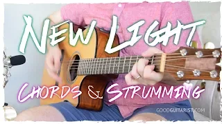 'New Light' Guitar Tutorial (Chords & Strumming) | John Mayer