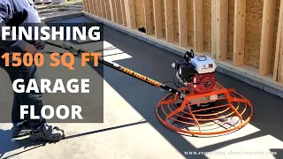 How To Power Trowel A 1500 Sq Ft Garage Floor (New Power Trowel)