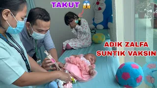 QIFA TEMANI ADIK ZALFA SUNTIK IMUNISASI VAKSIN DI RUMAH SAKIT 💉 | QIFA AGUNG