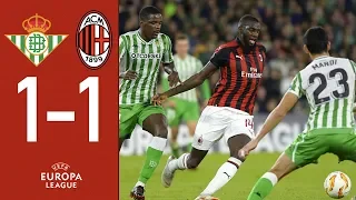 Highlights Real Betis 1-1 AC Milan - Matchday 4 Europa League Group F 2018/19