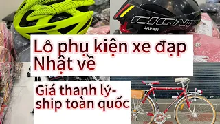 Lô hàng Nhật bãi về:phụ kiện xe đạp Nhật giá thanh lý,bơm ô tô,mũ xe đạp,săm lốp các loại,kính xịn