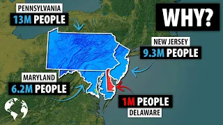 Why So Few Americans Live In Delaware As Compared To Pennsylvania, Maryland, or New Jersey