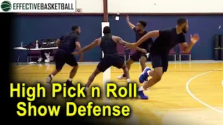 High Pick n Roll Show Defense by Kendrick Perkins