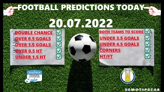 Football Predictions Today (20.07.2022)|Today Match Prediction|Football Betting Tips|Soccer Betting