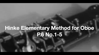 Hinke Elementary Method for Oboe P.6 No.1-5