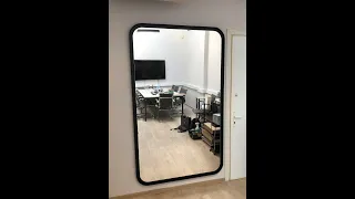 Прямоугольное зеркало в тонкой металлической раме ТЕЛЛУР R / loft mirror