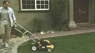 Lawnmower Fail - bizarre funny near fatal